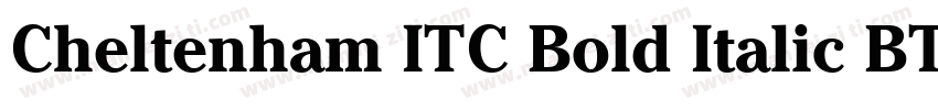 Cheltenham ITC Bold Italic BT字体转换